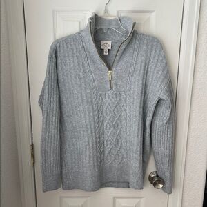 St. John's Bay Quarter Zip Cable Knit Sweater